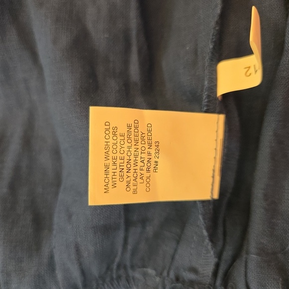 NWT New York & Company Womens Linen Ruffled Boho Sleeveless Dress Blue Size XL - Picture 9 of 9